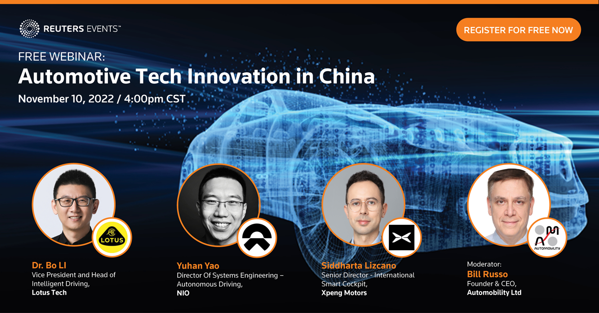 Reuters Events Automotive Tech Innovation in China Banner