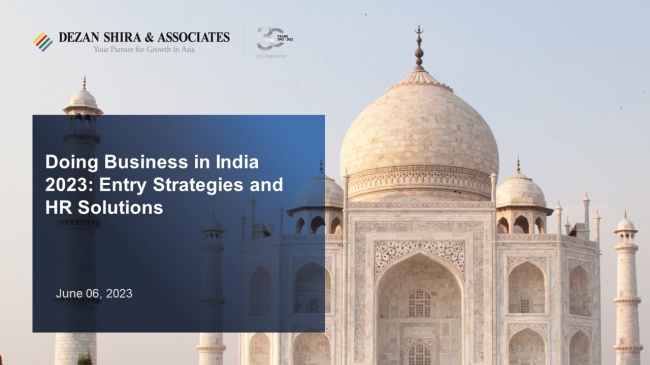 Doing Business in India 2023: Entry Strategies and HR Solutions