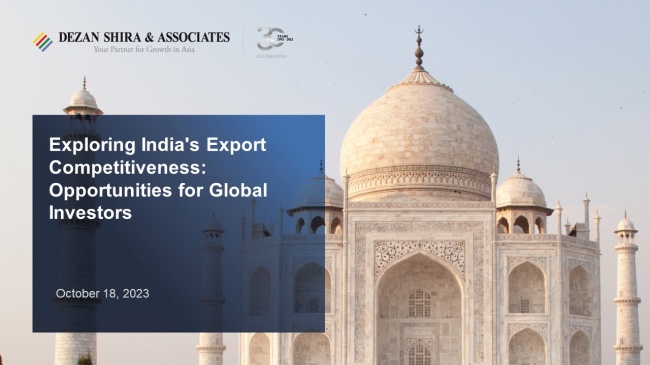 Exploring India's Export Competitiveness: Opportunities for Global Investors