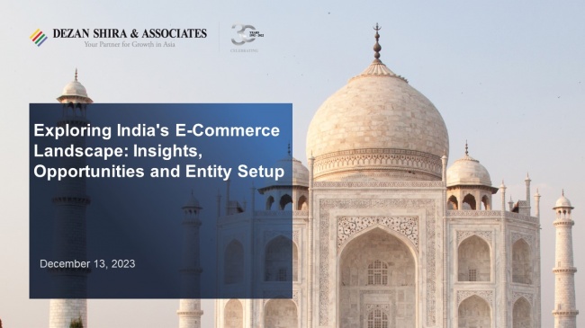 Exploring India's E-Commerce Landscape: Insights, Opportunities and Entity Setup