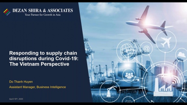 Response to Supply Chain Disruption during COVID-19 – The Vietnam Perspective