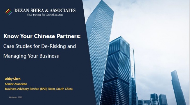 Know Your Chinese Partners: Case Studies for De-Risking and Managing Your Busine...