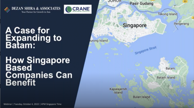 A Case for Expanding to Batam: How Singapore Based Companies Can Benefit