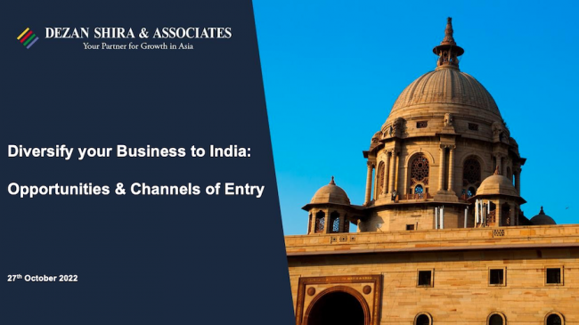 Diversify your Business to India: Opportunities and Channels of Entry